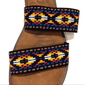 Mad Love Elastic Double Strap Flat Sandal